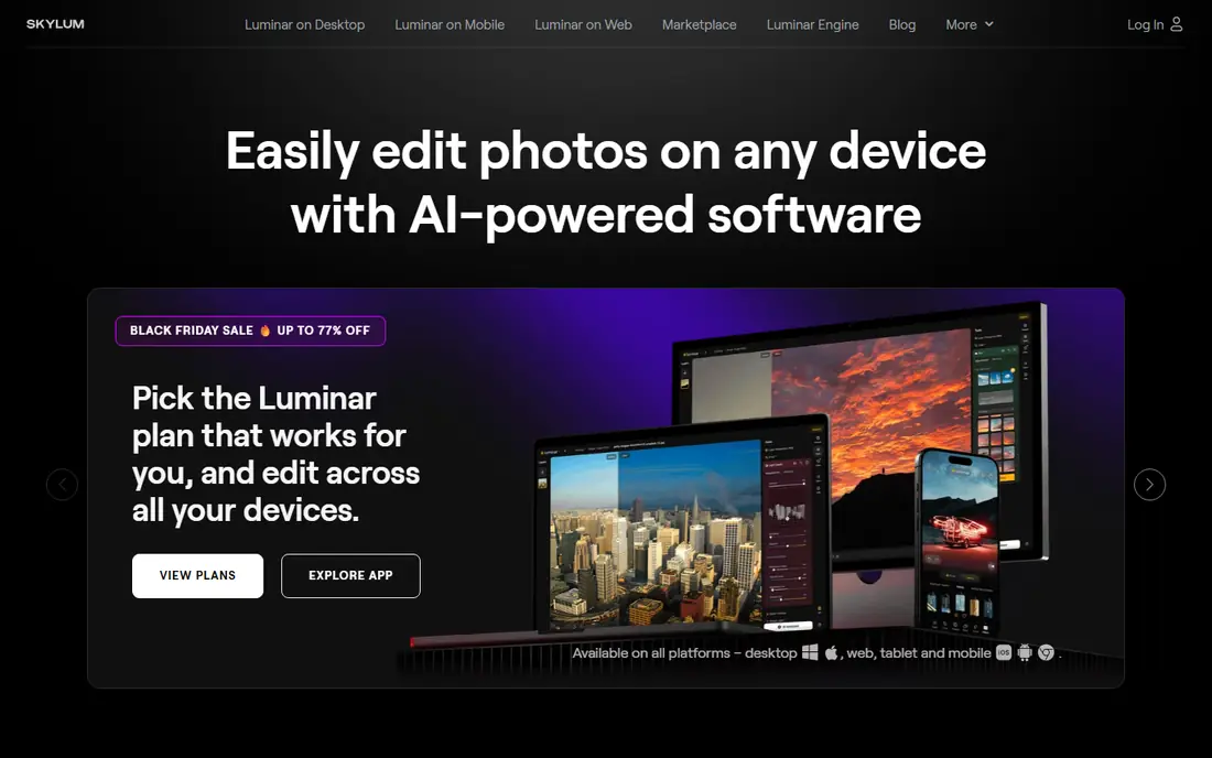 Luminar Neo website
