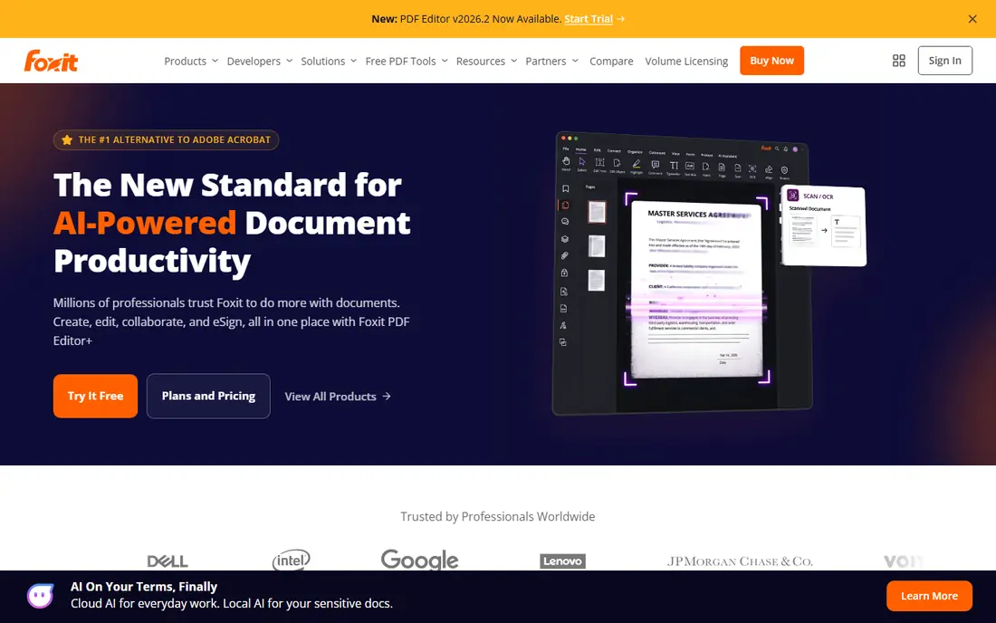 Foxit PDF Reader website