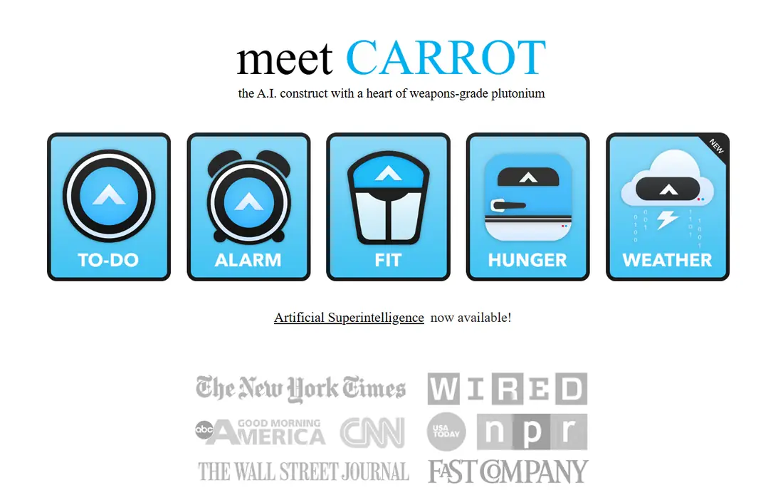 CARROT Weather website