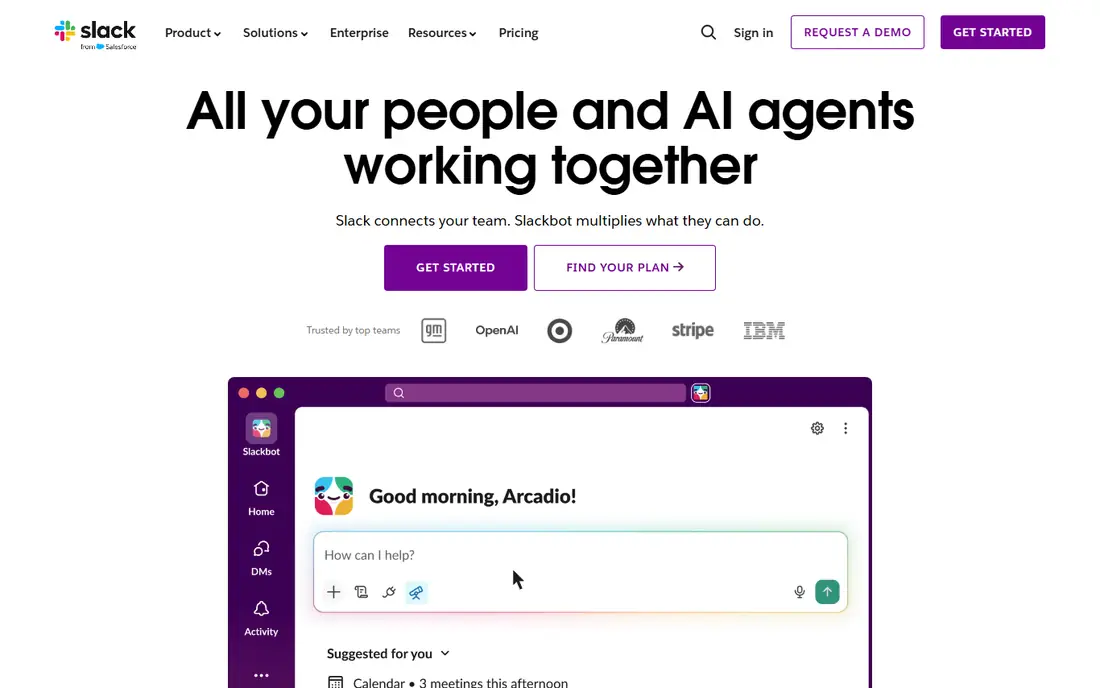 Slack website