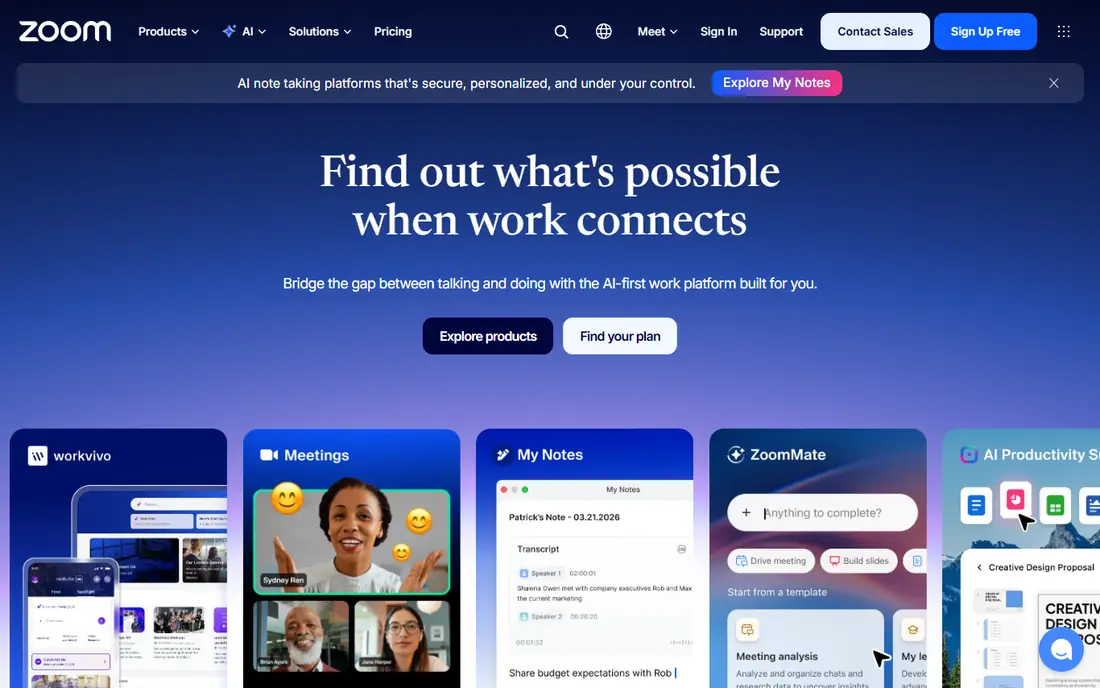 Zoom website