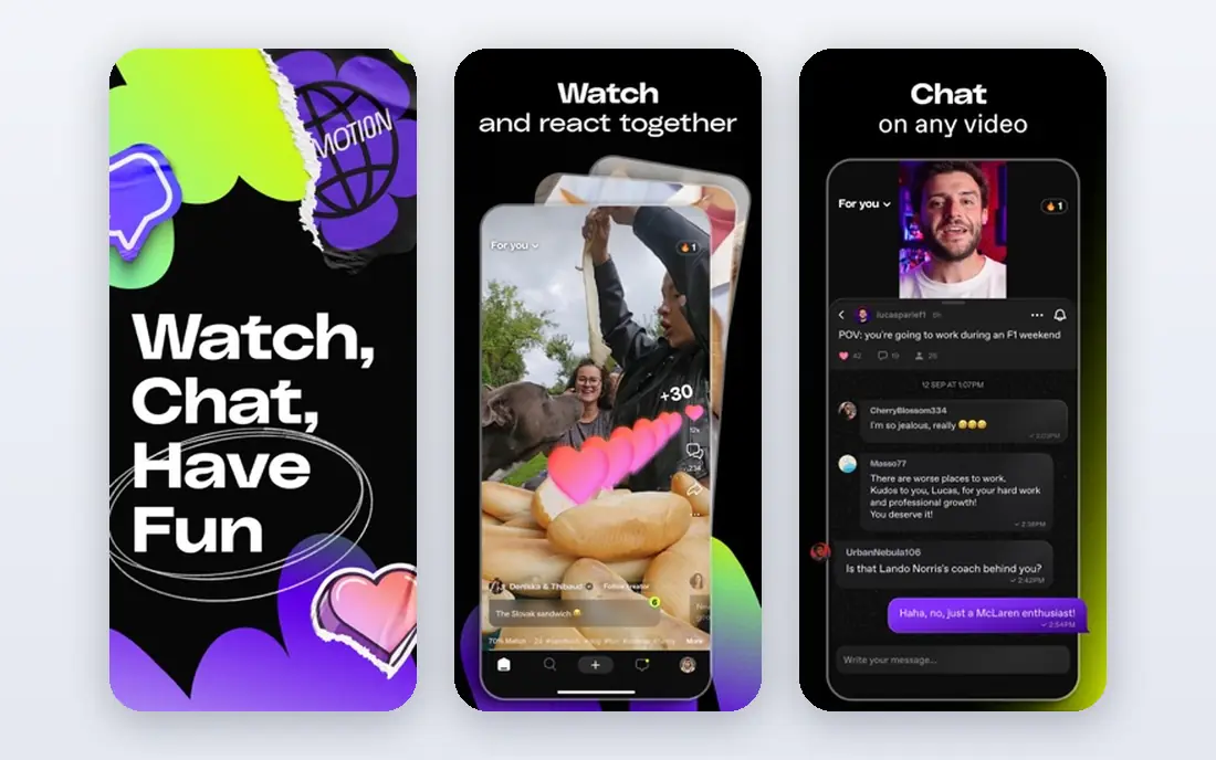 Dailymotion app screenshots