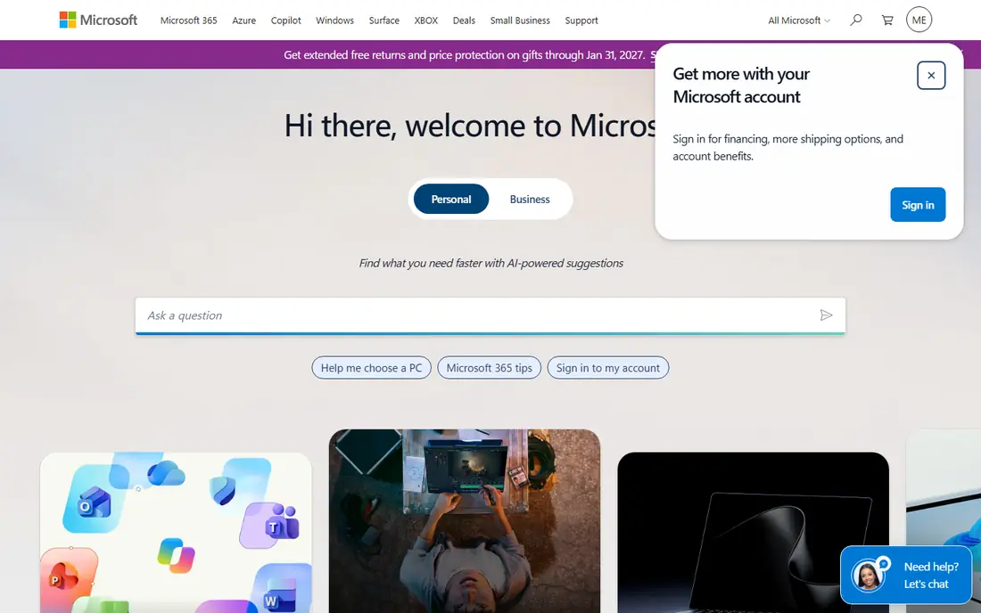 Microsoft Teams website