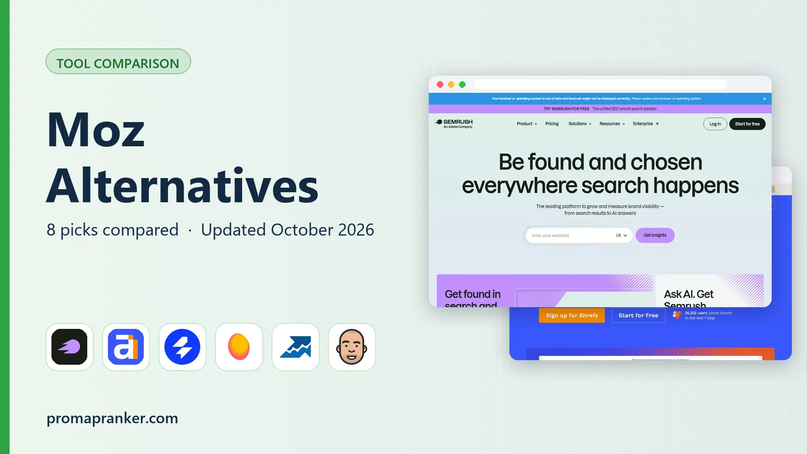 Moz Alternatives in 2026: 8 Tools Compared